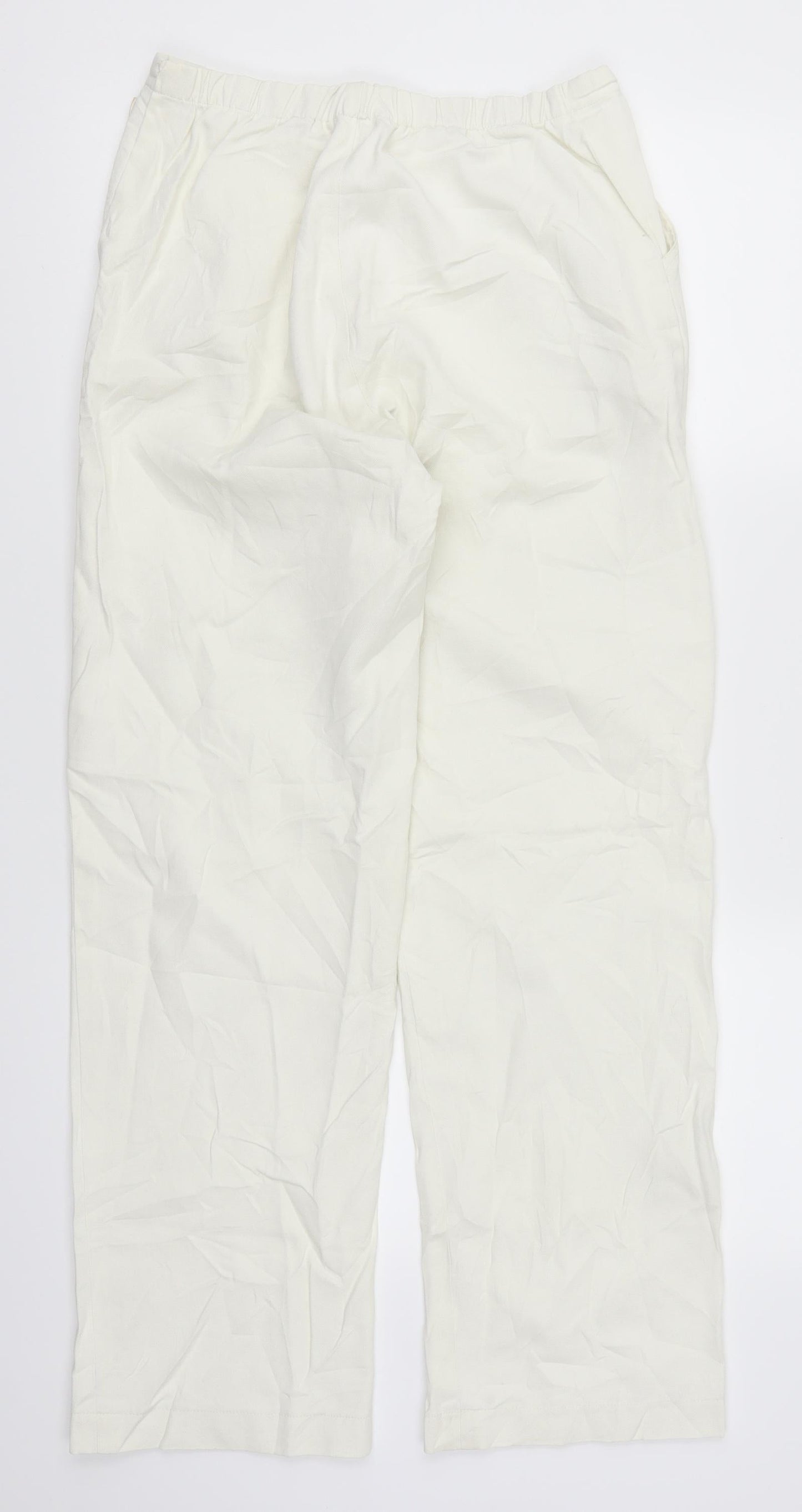 Preworn Womens White  Denim Trousers  Size M L28 in