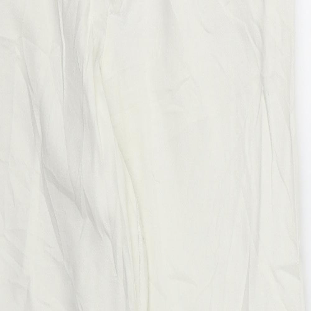 Preworn Womens White  Denim Trousers  Size M L28 in