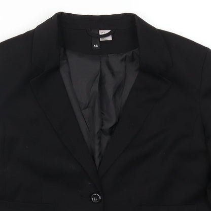 Preloved H&M Womens Black   Jacket Suit Jacket Size 14 - Detail
