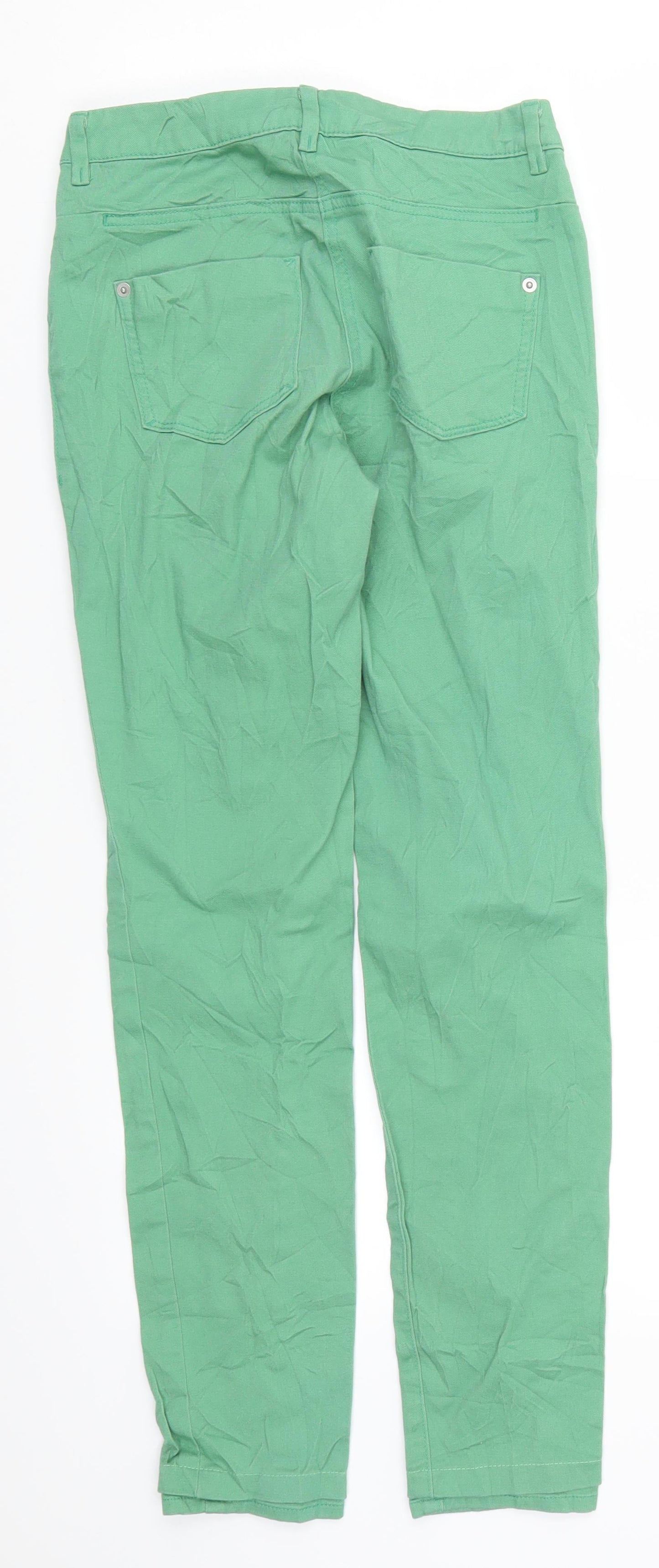 H&M Womens Green  Denim Skinny Jeans Size 6 L27 in