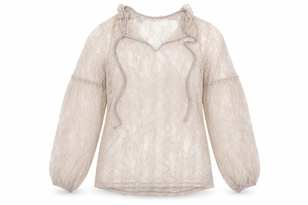 NEXT Womens Beige  Lace Basic Blouse Size 12