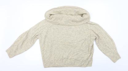 Preloved H&M  Womens Beige   Pullover Jumper Size M - Front
