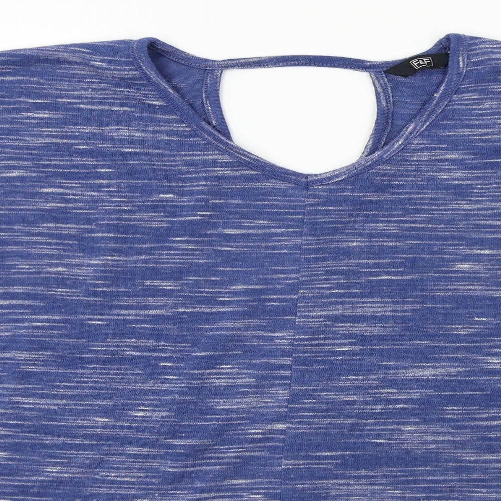 F&F  Womens Blue   Pullover Jumper Size 8