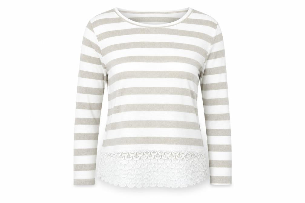 Dorothy Perkins  Womens Beige Striped  Pullover Jumper Size 14