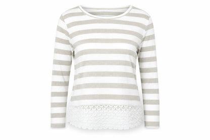 Dorothy Perkins  Womens Beige Striped  Pullover Jumper Size 14