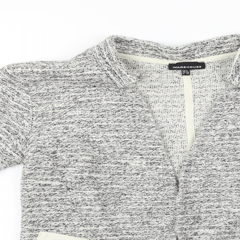 Warehouse Womens Grey   Cardigan Jumper Size 8