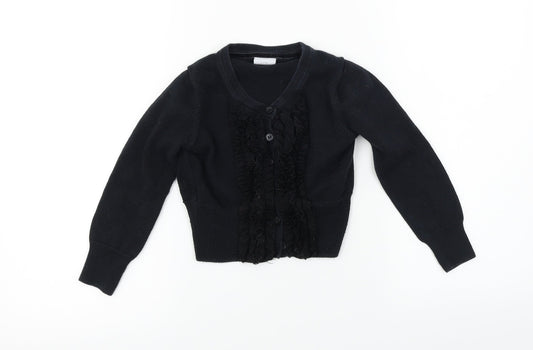 NEXT  Girls Black   Cardigan Jumper Size 5-6 Years