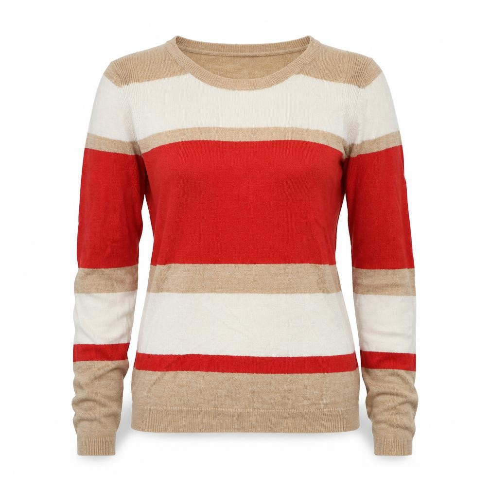 Marks & Spencer  Womens Brown Striped  Pullover Jumper Size 8