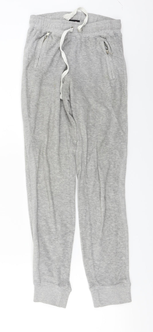 Made with love  Womens Grey   Jogger Trousers Size S L24 in