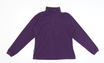 Preloved Outdoor Essentials Womens Purple   Pullover Jumper Size 12 - Front