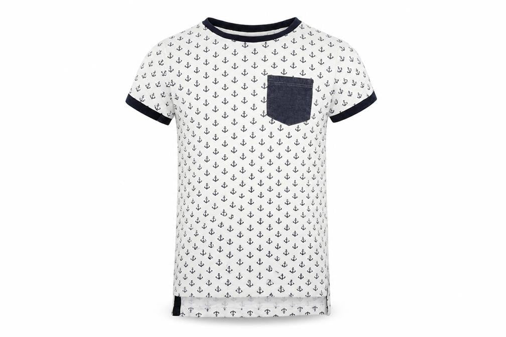 Next Boys White Geometric  Basic T-Shirt Size 5 Years