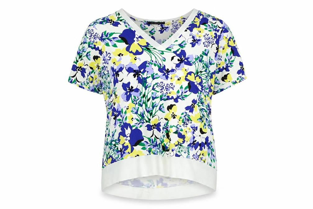 Marks & Spencer Womens White Floral  Pullover Jumper Size 14