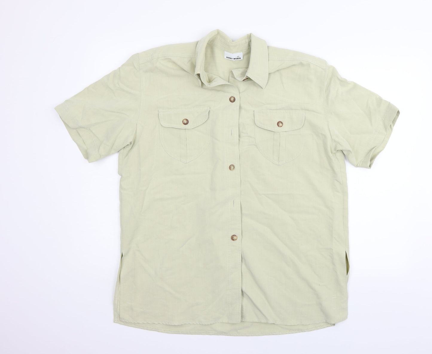 Gerry Weber Womens Beige   Basic Button-Up Size 14