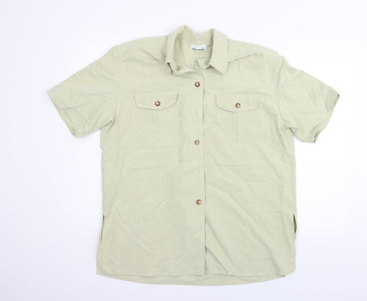 Gerry Weber Womens Beige   Basic Button-Up Size 14