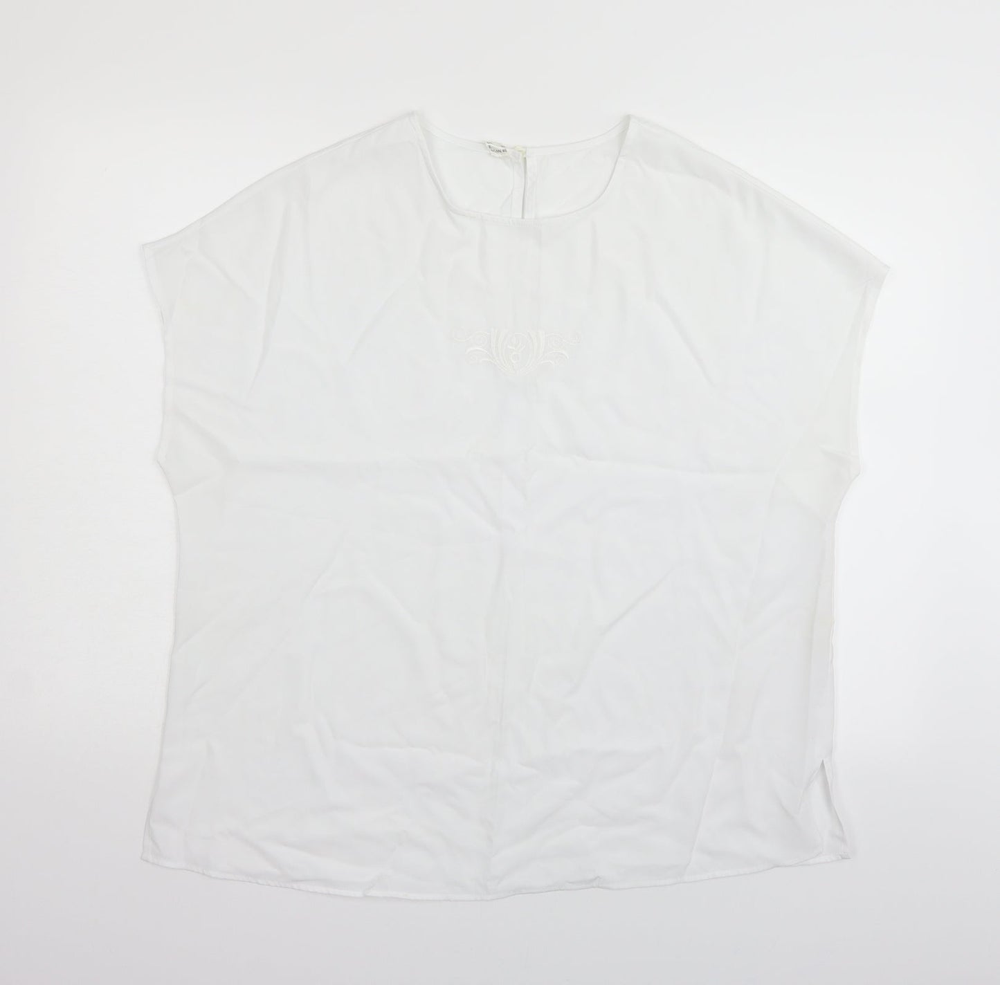 Preworn Womens White   Basic Blouse Size 20