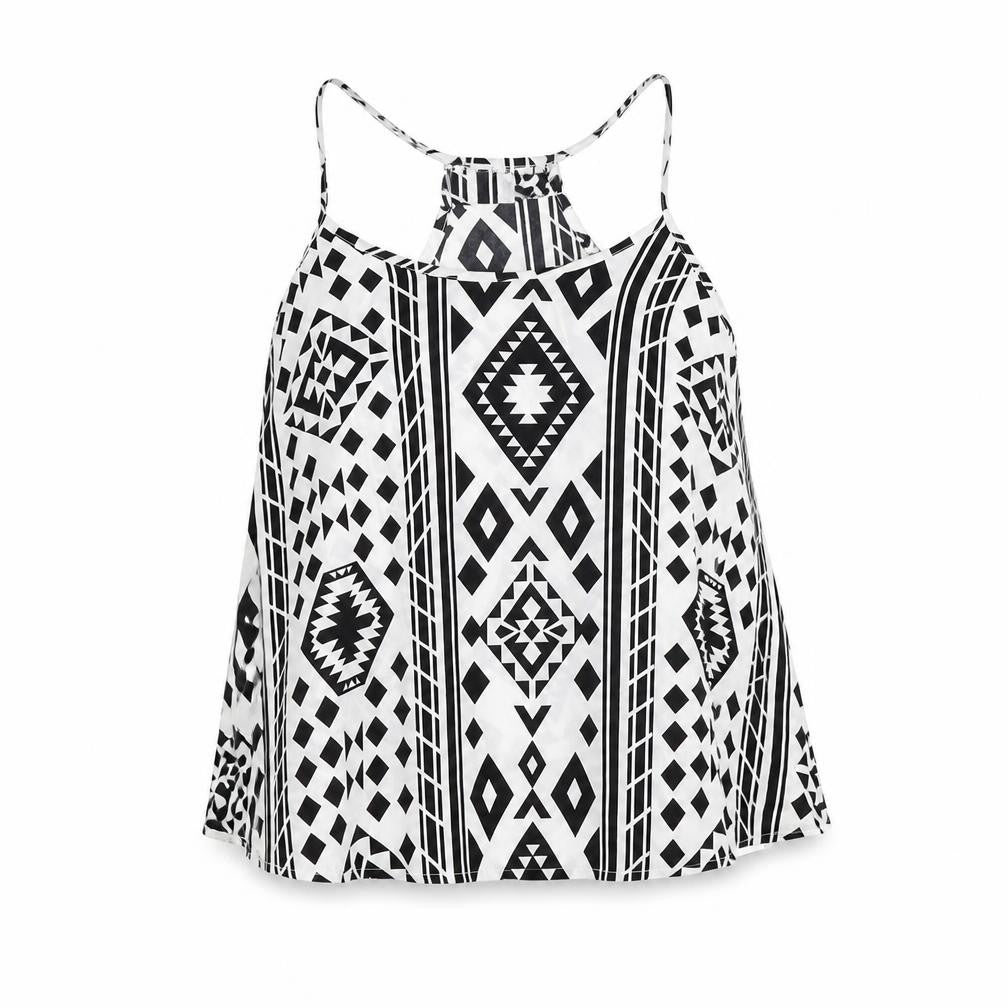Young Dimension Girls White Geometric  Basic T-Shirt Size 11-12 Years