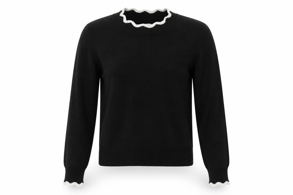 H&M Womens Black  Knit Pullover Jumper Size XS