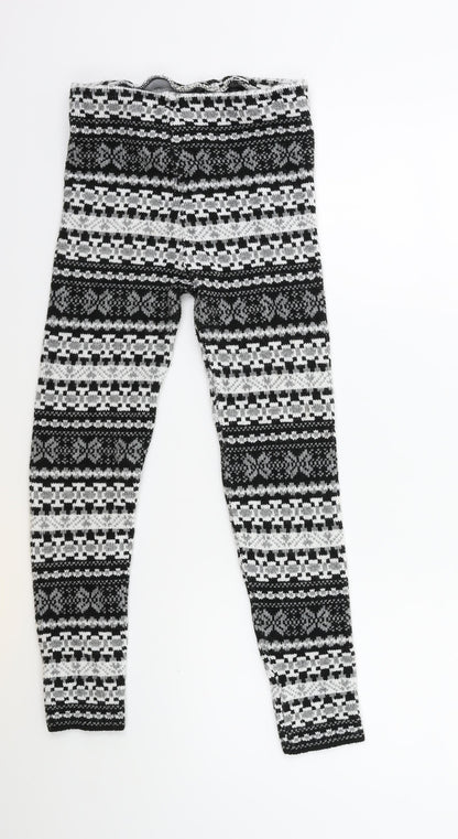 Preworn Womens Grey Striped  Capri Trousers Size 23 in L22 in