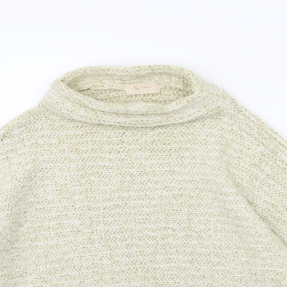 TU Womens Gold  Knit Pullover Jumper Size 14