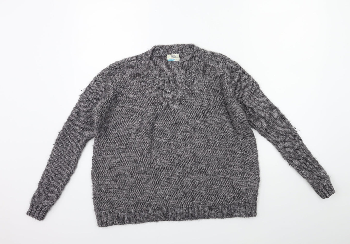 Wallace Womens Grey  Knit Pullover Jumper Size XS
