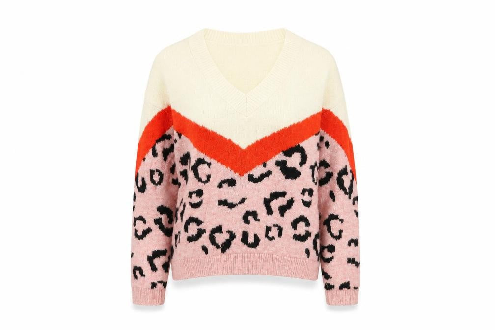 Primark Womens Pink Animal Print  Pullover Jumper Size 6