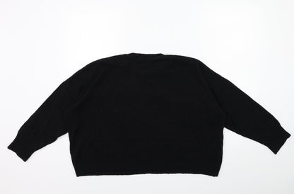 Preloved Preworn Womens Black  Knit Pullover Jumper Size 16 - Back