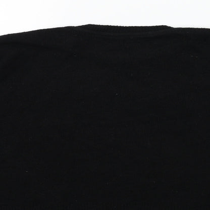 Preloved Preworn Womens Black  Knit Pullover Jumper Size 16 - Label