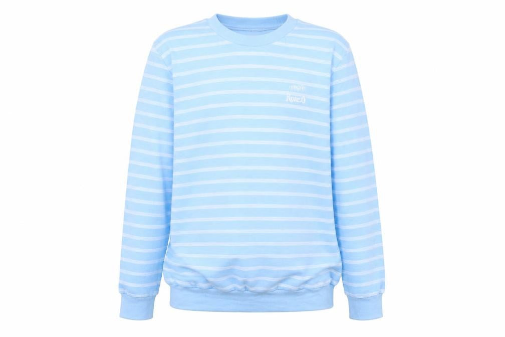 Rodeo Boys Blue Striped  Basic T-Shirt Size 8 Years