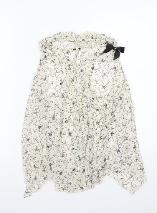 Newlook Womens Beige Floral  Basic Blouse Size 12