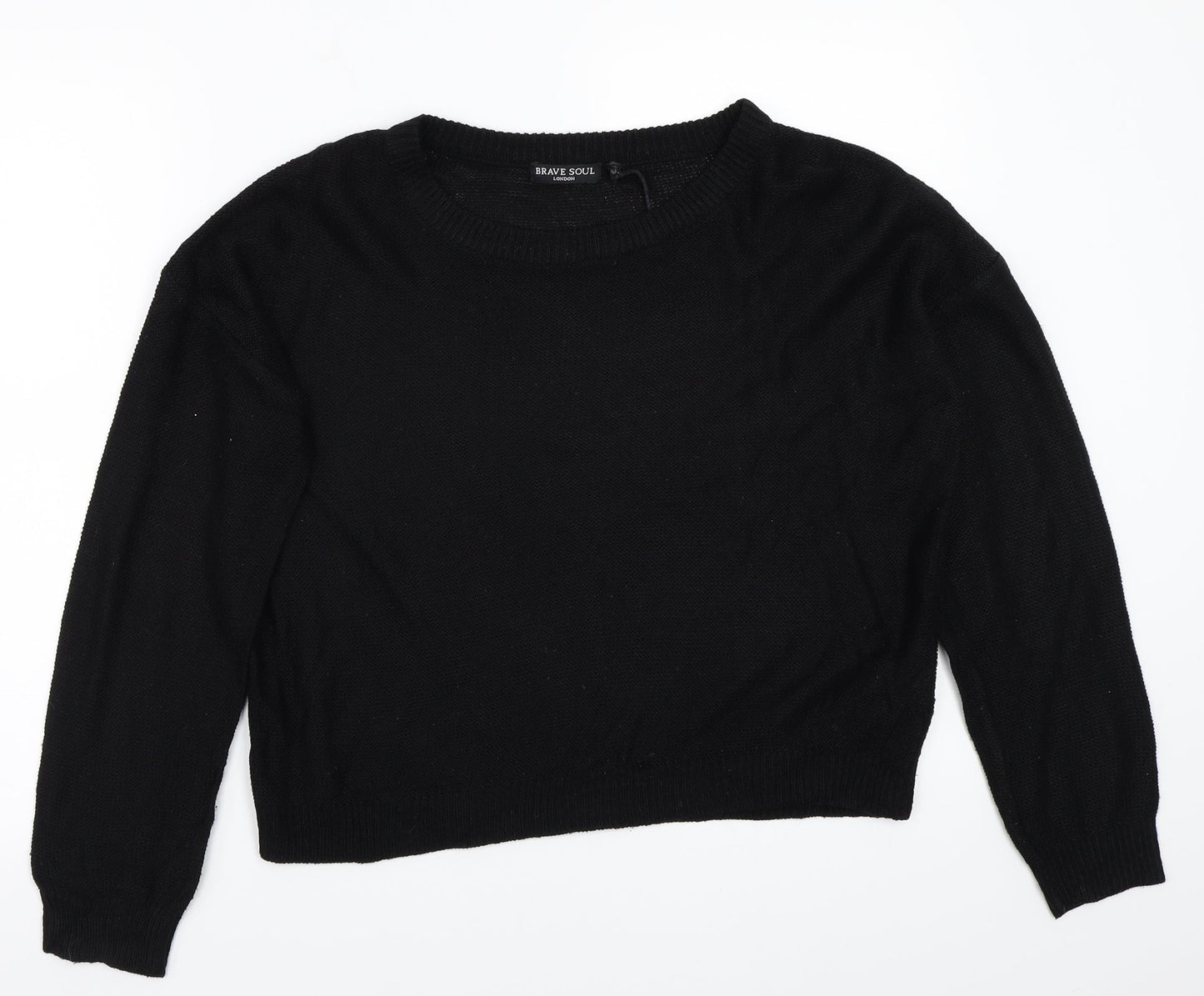 Bravesoul Womens Black   Pullover Jumper Size 12
