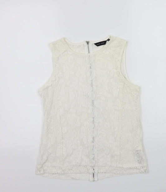 Newlook Womens Ivory   Basic T-Shirt Size 8