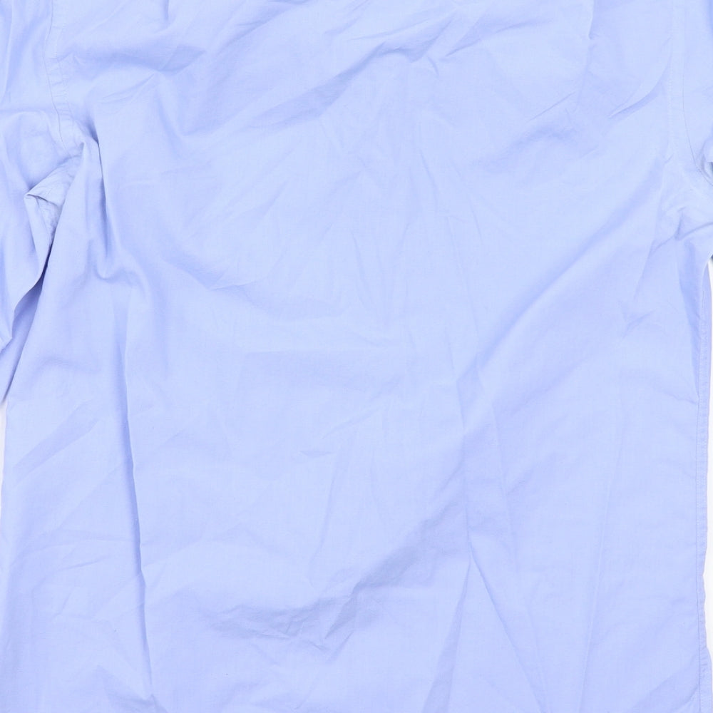 George Mens Blue    Button-Up Size 15