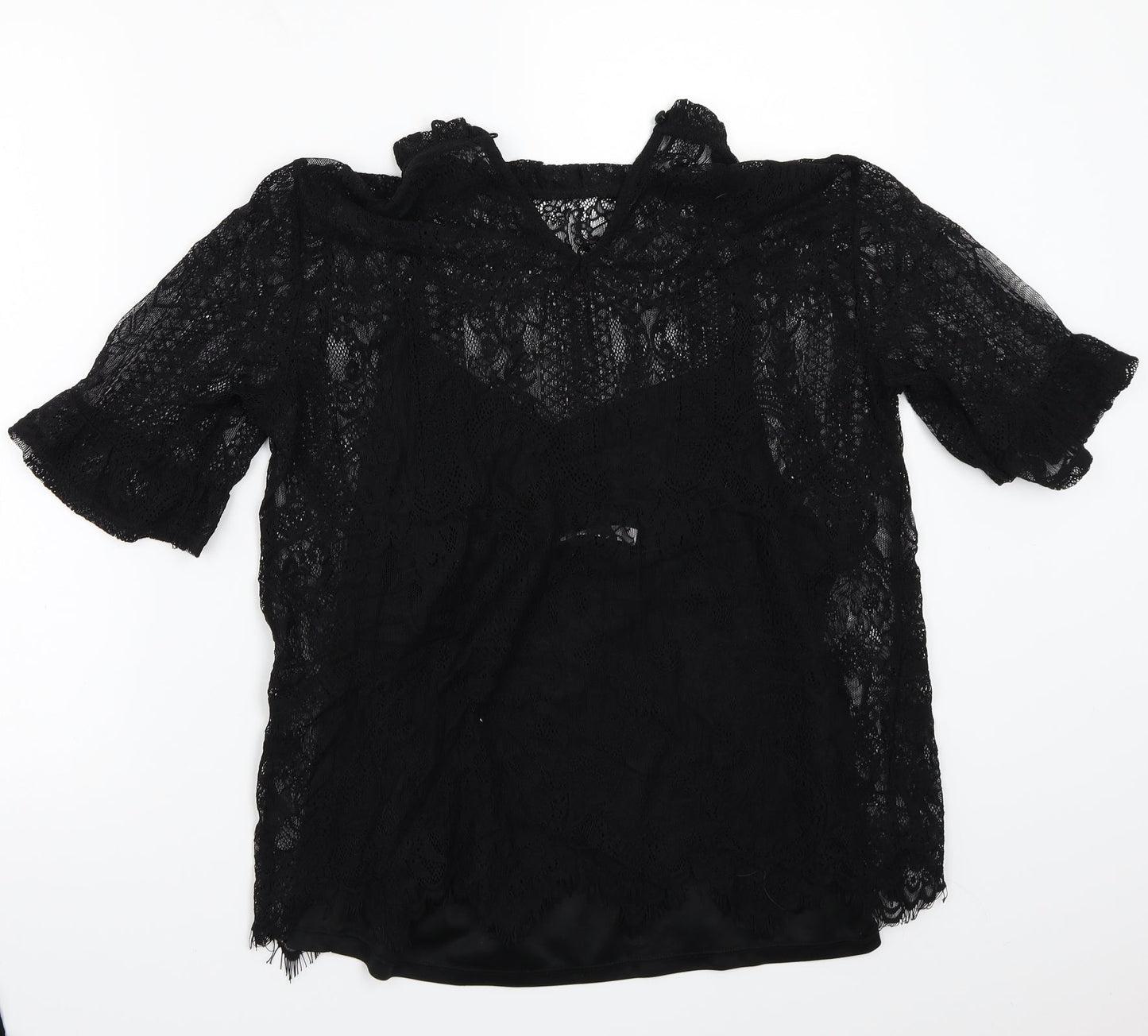 Villa Womens Black   Basic Blouse Size 12