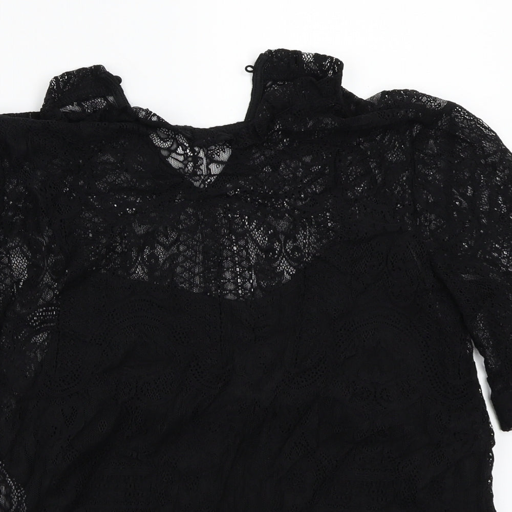 Villa Womens Black   Basic Blouse Size 12