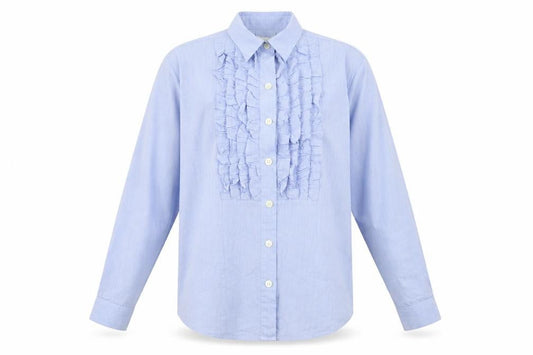 Le Comte Mens Blue    Button-Up Size 14