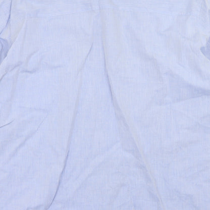 Le Comte Mens Blue    Button-Up Size 14