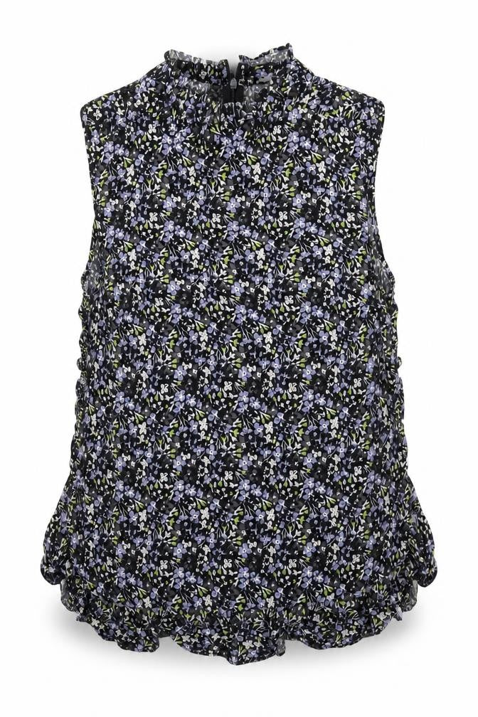 NEXT Womens Black Floral  Basic Blouse Size 8