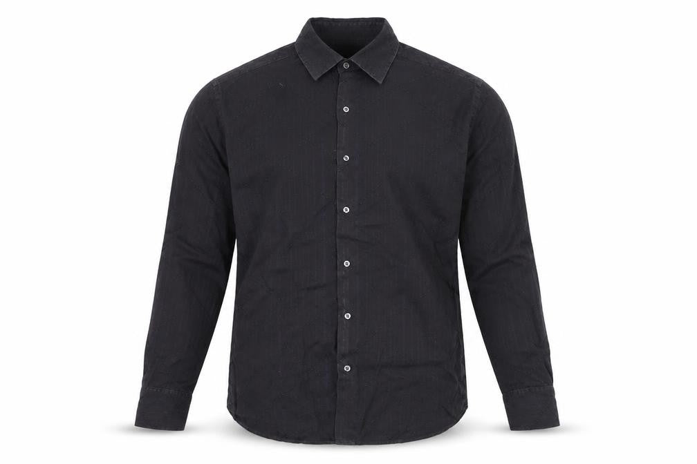 NEXT Mens Black Striped   Button-Up Size L