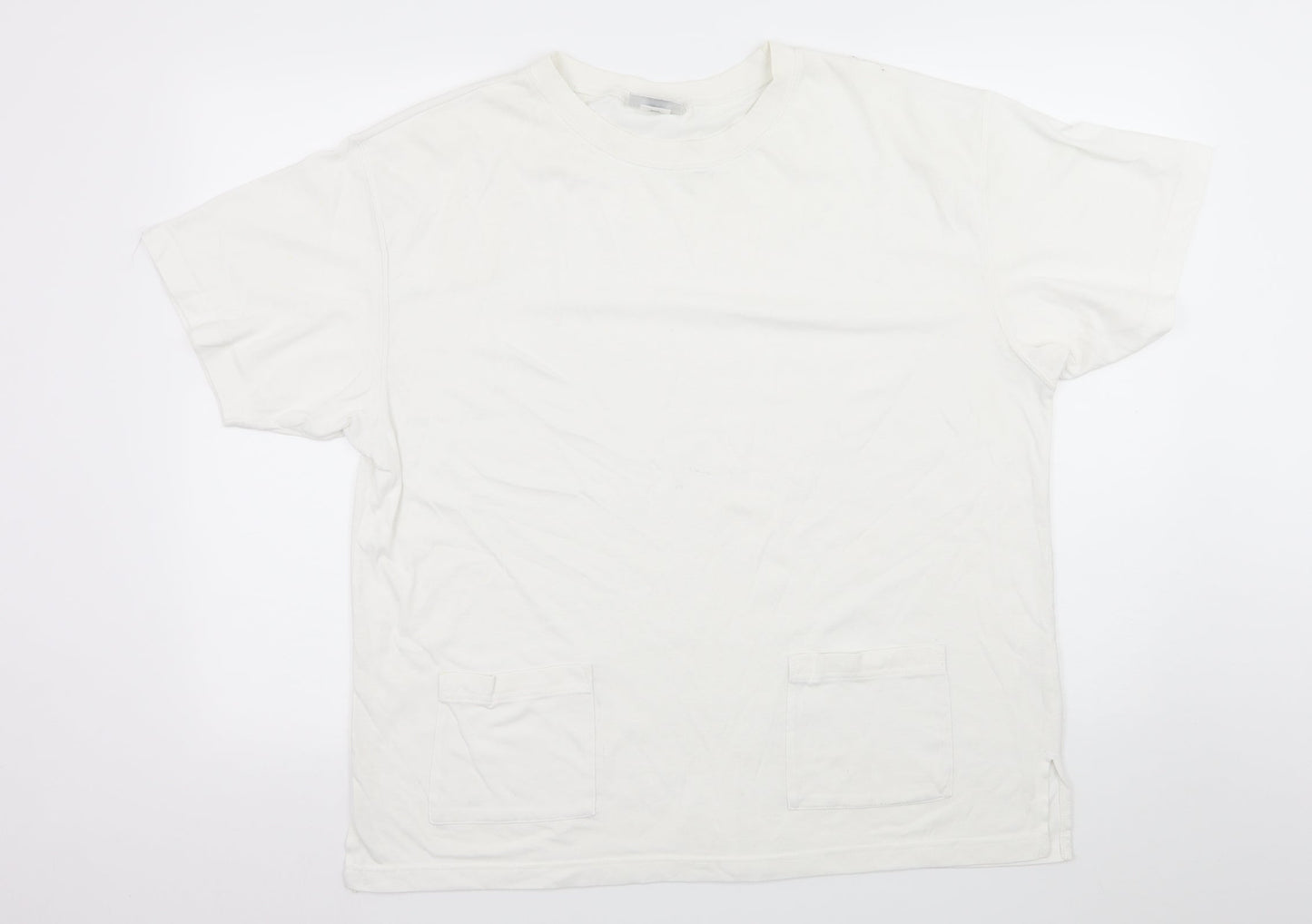 PARA Womens White  Jersey Basic T-Shirt Size XL