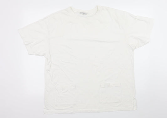 PARA Womens White  Jersey Basic T-Shirt Size XL