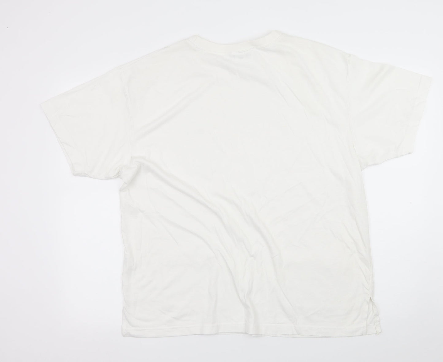 PARA Womens White  Jersey Basic T-Shirt Size XL