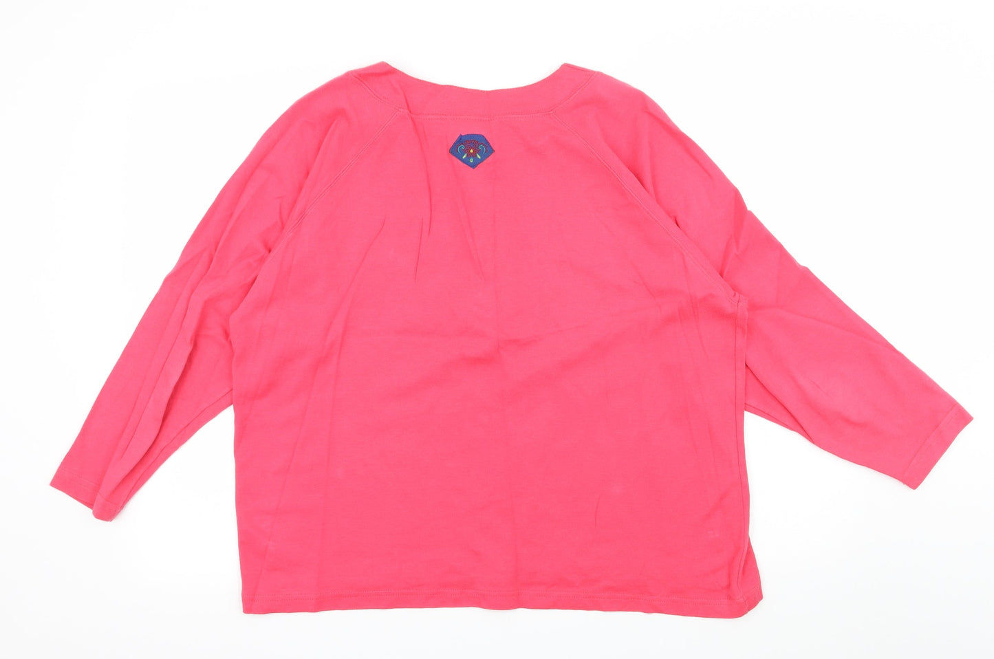 Tutto Womens Pink  Jersey Basic T-Shirt Size L
