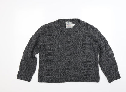 Preloved Topman Mens Grey  Knit Pullover Jumper Size M - Front