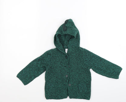 Gap Girls Green   Cardigan Hoodie Size 2 Years