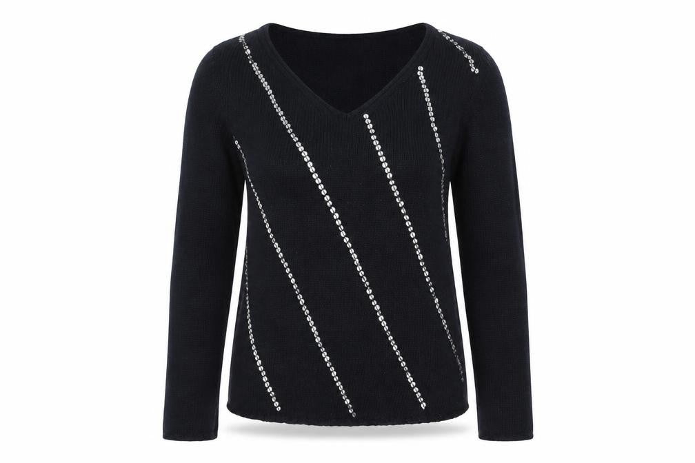 Alterna Womens Blue  Knit Pullover Jumper Size XS