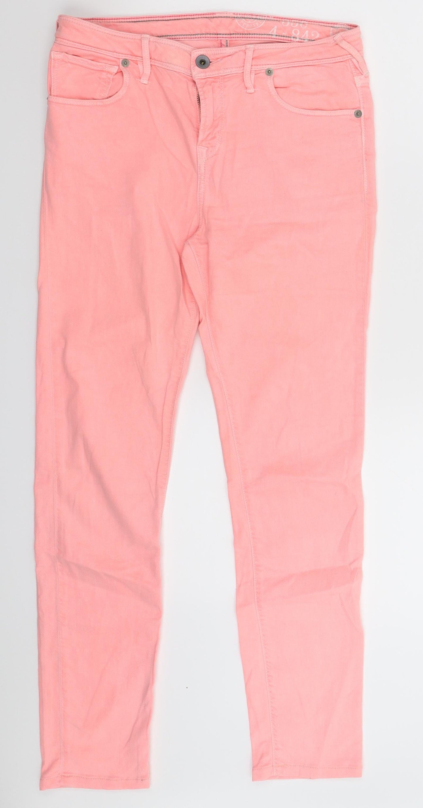 Preworn Womens Pink  Denim Skinny Jeans Size 28 in L27 in
