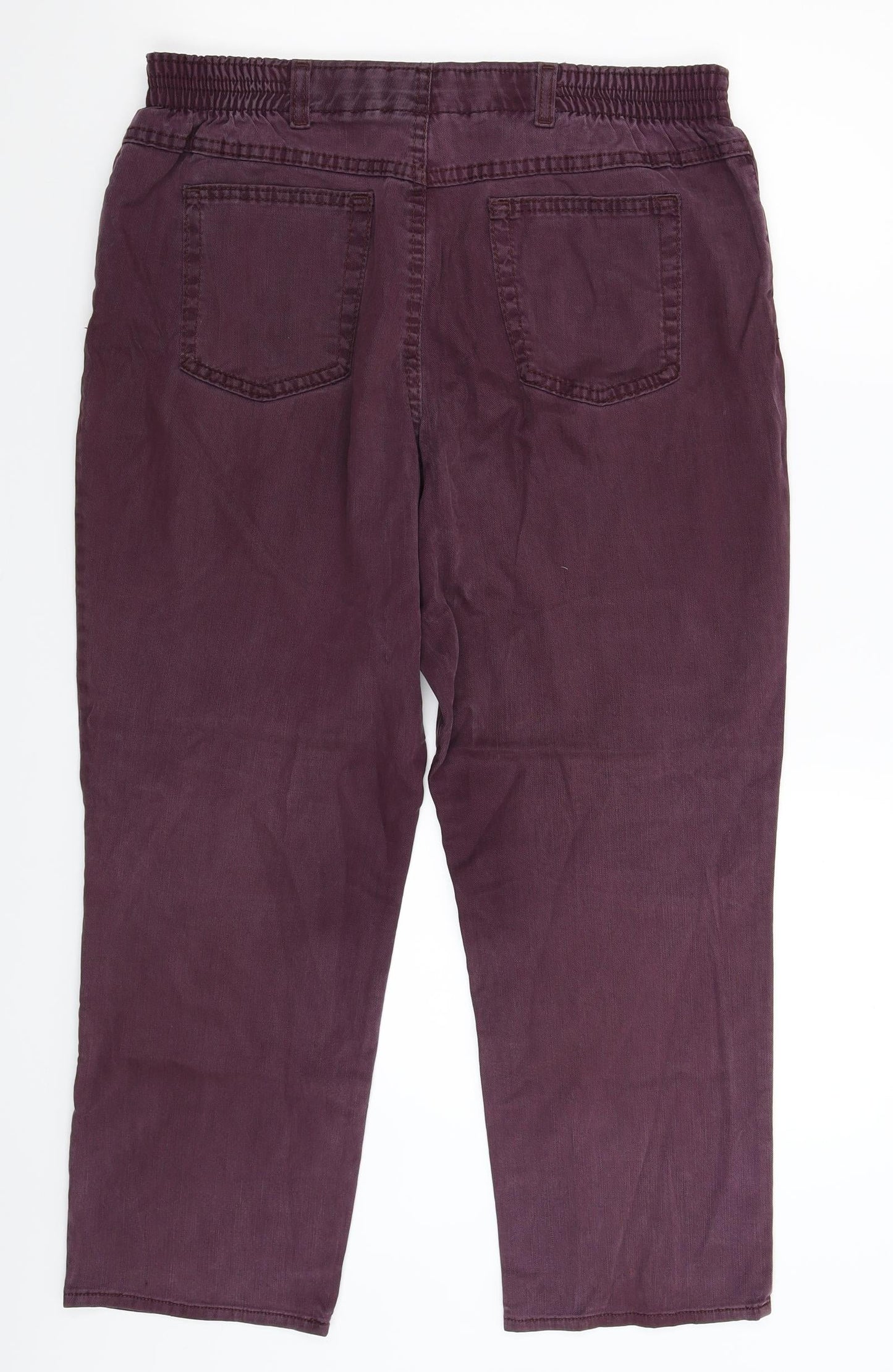 Preworn Womens Brown  Denim Straight Jeans Size 34 in L25 in