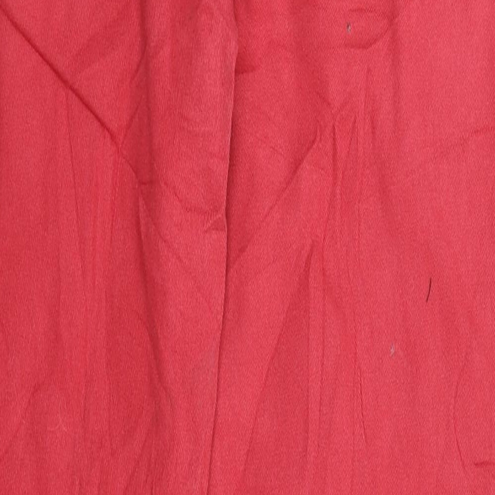 Preworn Womens Red  Denim Skinny Jeans Size 32 in L29 in