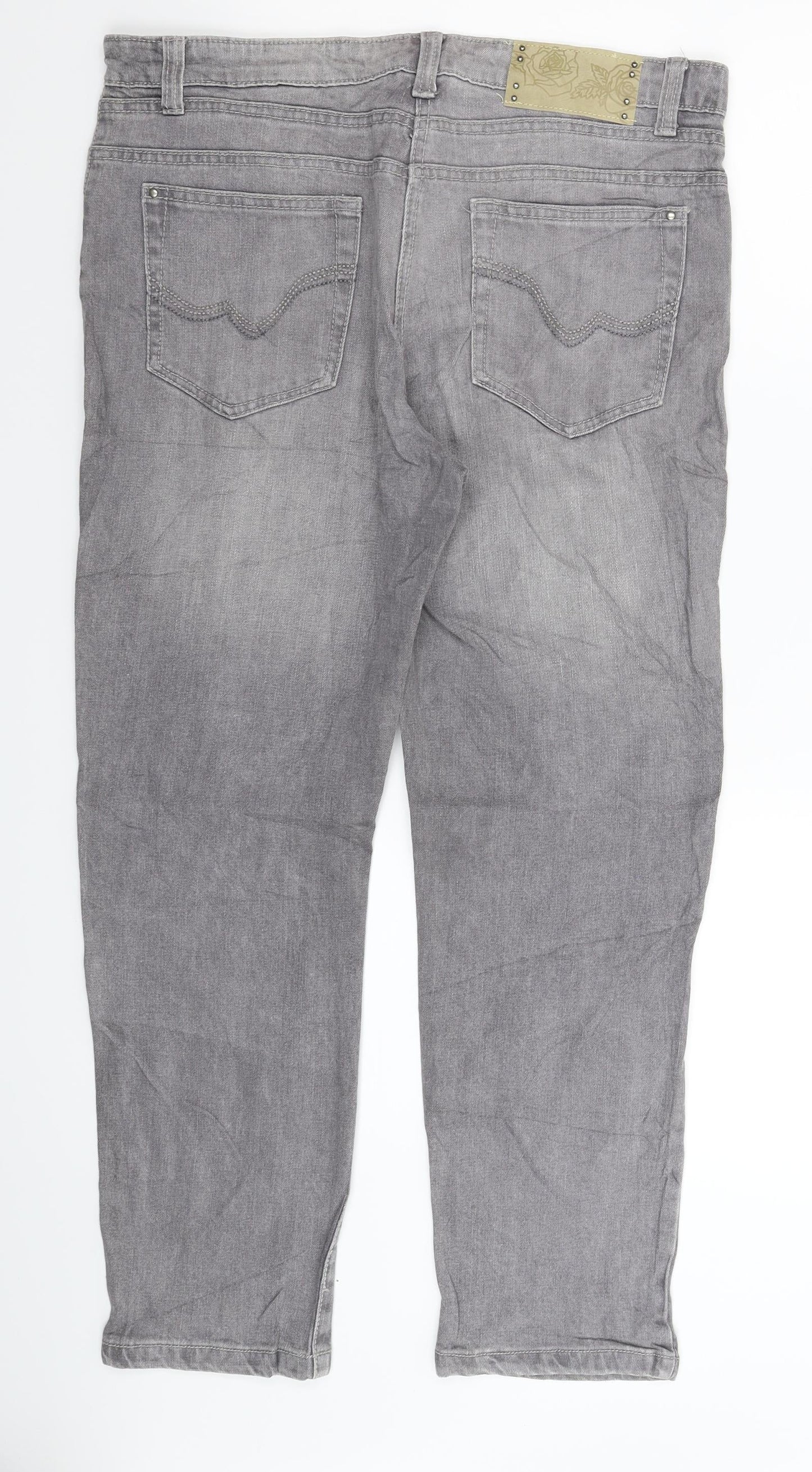 Gina Womens Grey  Denim Skinny Jeans Size 34 in L27 in