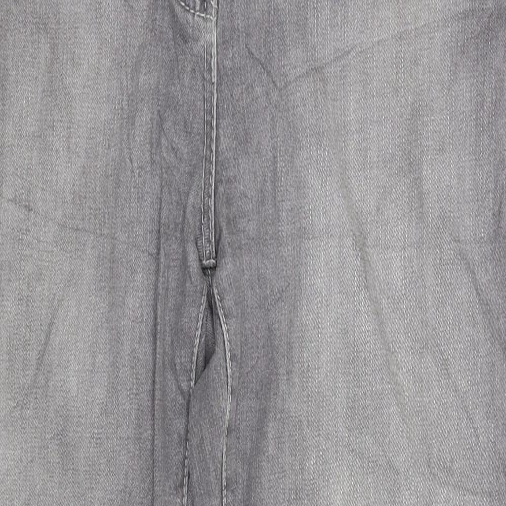 Gina Womens Grey  Denim Skinny Jeans Size 34 in L27 in